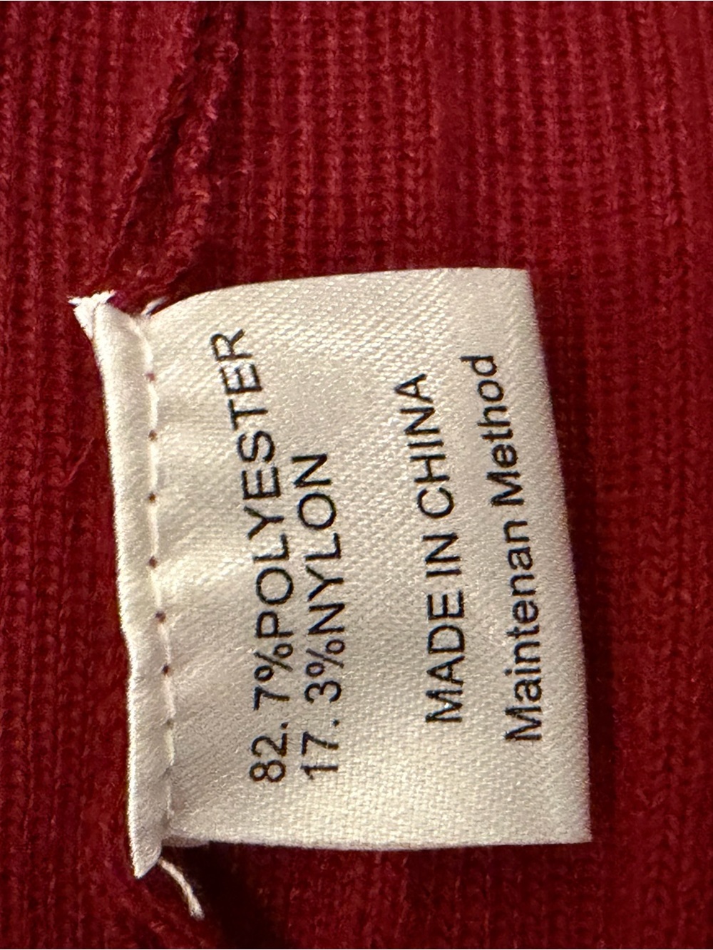 Classic Ribbed Stretch V-Neck Button Sweater - Red - Picture 7 of 8
